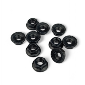 Nakrętka czarna z kołnierzem HEX M3 10szt