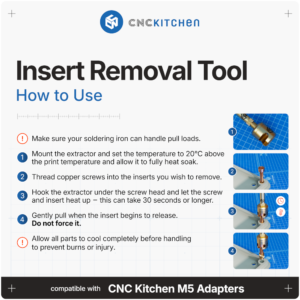 Narzędzie do usuwania wkładek gwintowanych Insert Removal Tool V2 for M2/M2.5/M3
