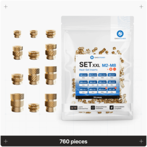 Zestaw wkładek gwintowanych XXL (760szt) CNC Kitchen